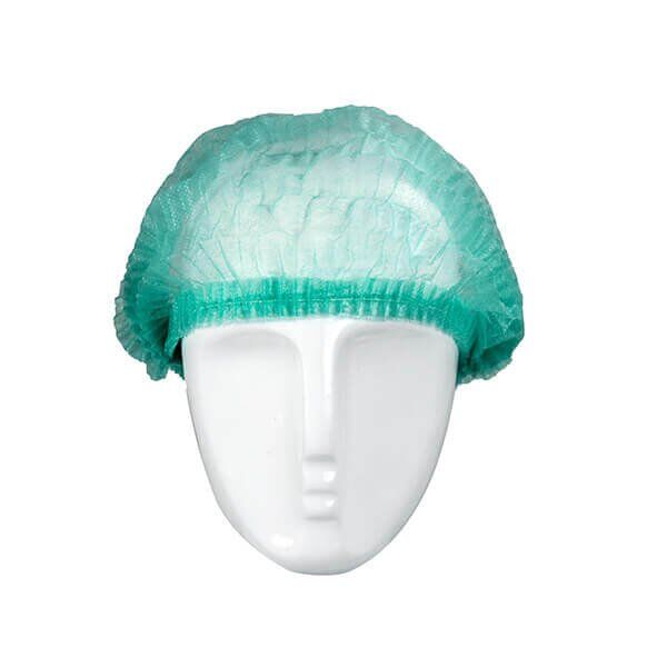 alia-kepurl Vienkartinės gofruotos kepurėlės, žalia (100vnt) - Image 1