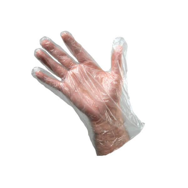 Polietileninės vienkartinės pirštinės, skaidrios, kabinamos (100vnt) - Image 1